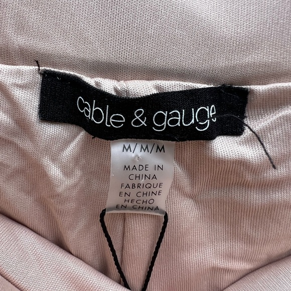 Cable & Gauge Champagne Gold Sequin Pants Sz Medium NWT - Picture 6 of 9